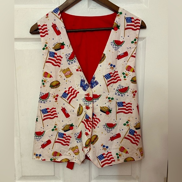Vintage Daisy Kingdom Patty's Picnic USA Vest Handmade 1997 size large - Picture 8 of 15